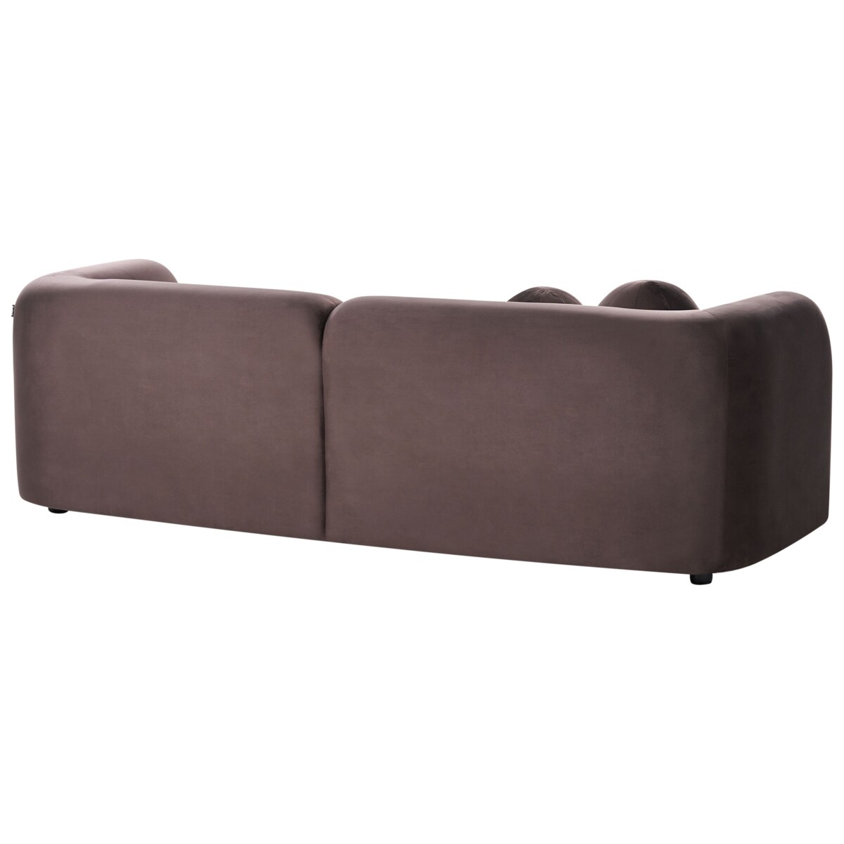 Sofa dla 3 osób LEIREN Welur Ciemnobrązowy