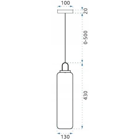 Lampa Wisząca Sufitowa Żyrandol E27 Szklana Tuba