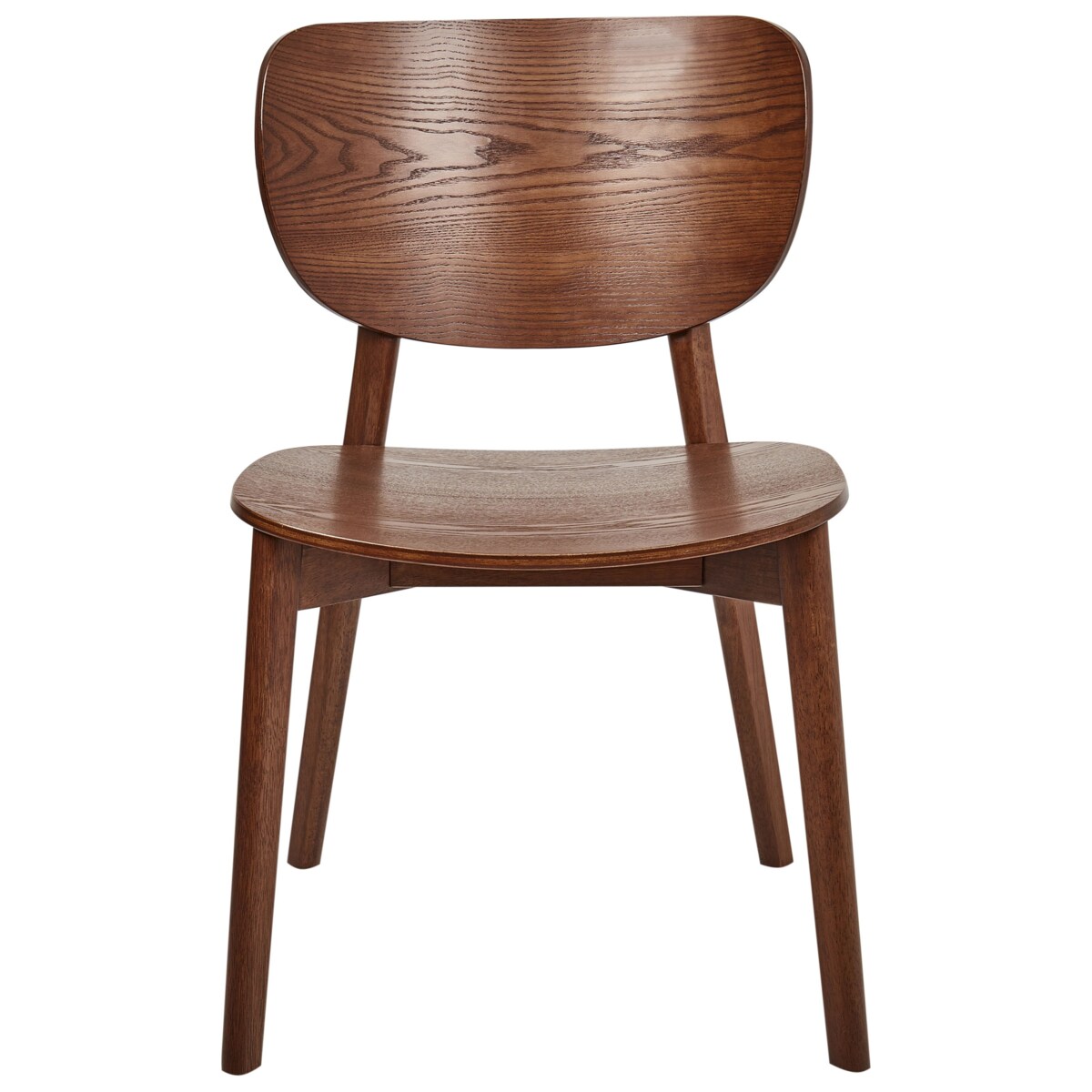 Zestaw 2 krzeseł do jadalni OVERLY Drewno kauczukowe Ciemne drewno