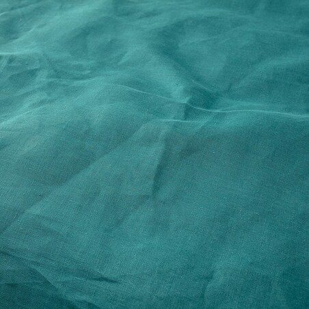 Komplet pościeli lnianej Linen 200x200cm emerald green, 200 x 200 cm/ 2 x 60 x 50 cm