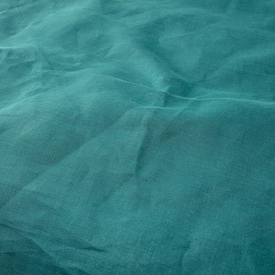 Komplet pościeli lnianej Linen 200x200cm emerald green, 200 x 200 cm/ 2 x 60 x 50 cm
