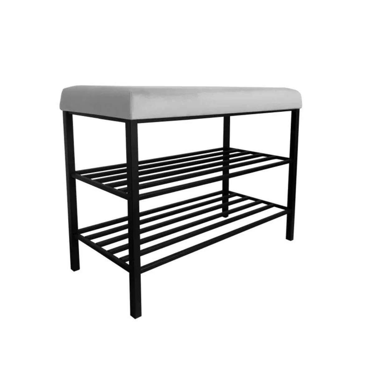 Stojak na buty z siedziskiem GAJA MG39 czarny/jasnoszary