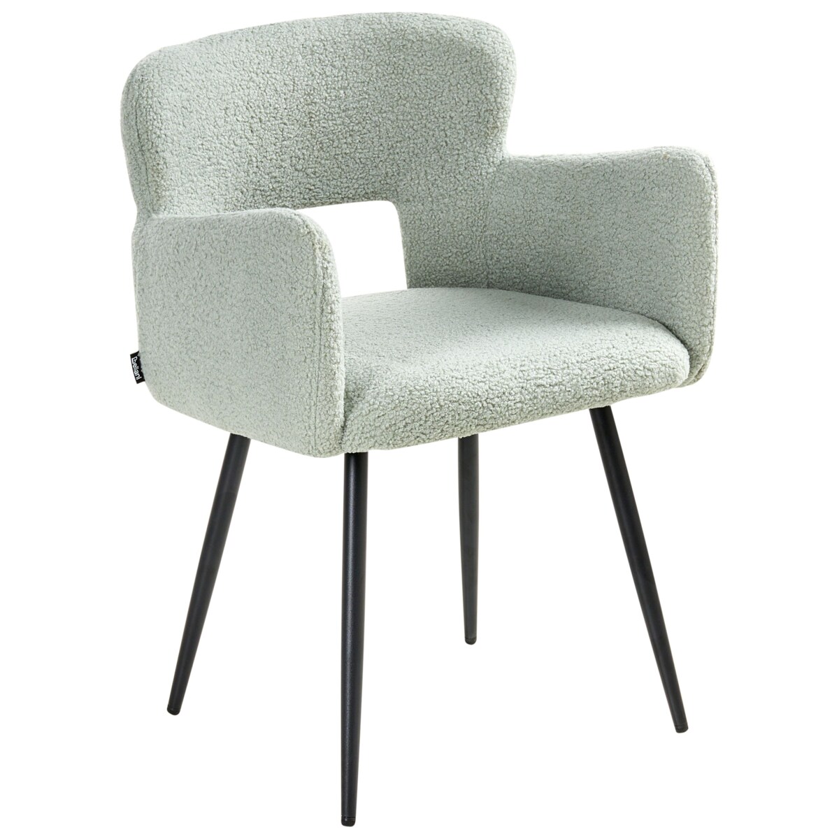 Zestaw 2 krzeseł do jadalni SANILAC Boucle Jasnozielony