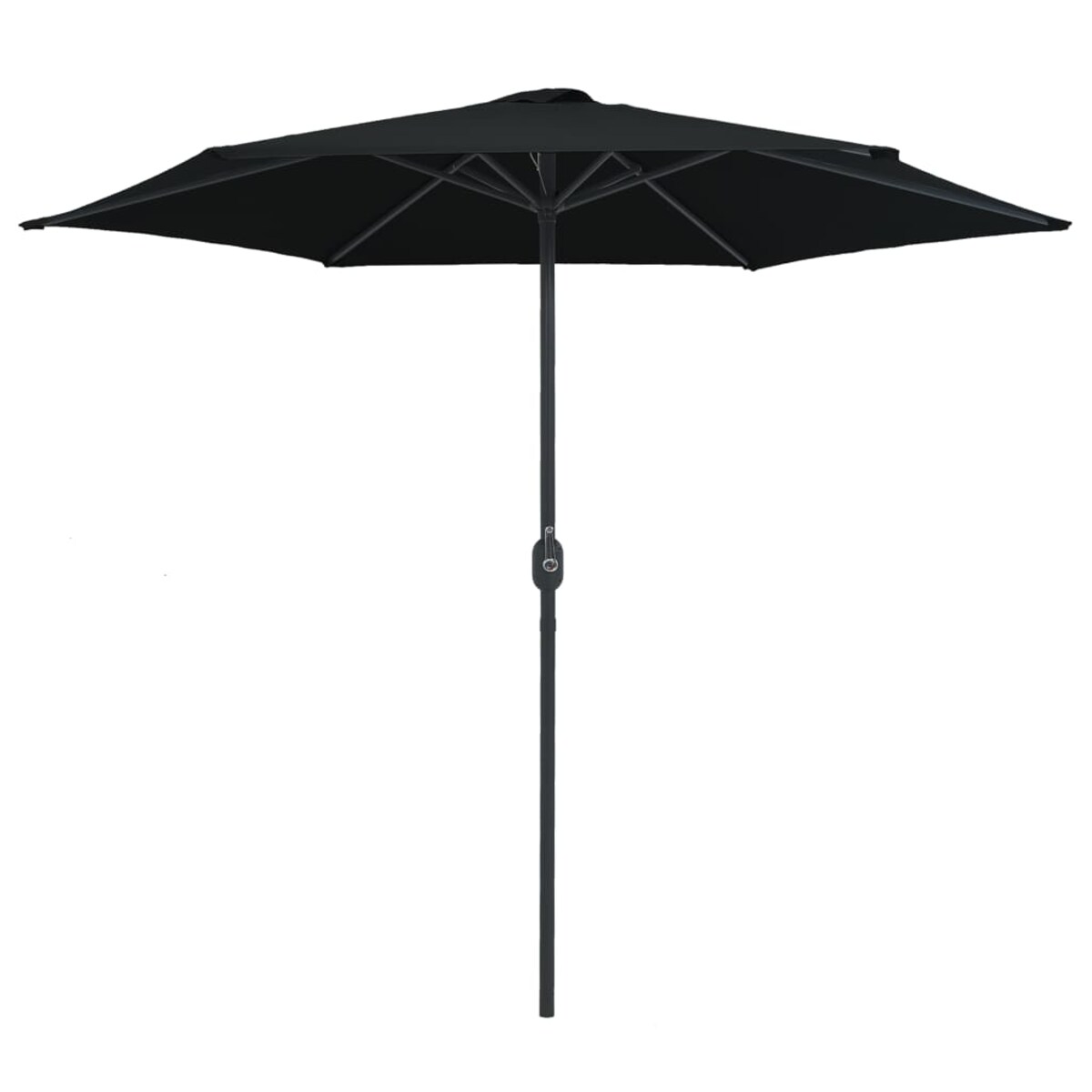 vidaXL Parasol ogrodowy na aluminiowym słupku, 270x246 cm, czarny