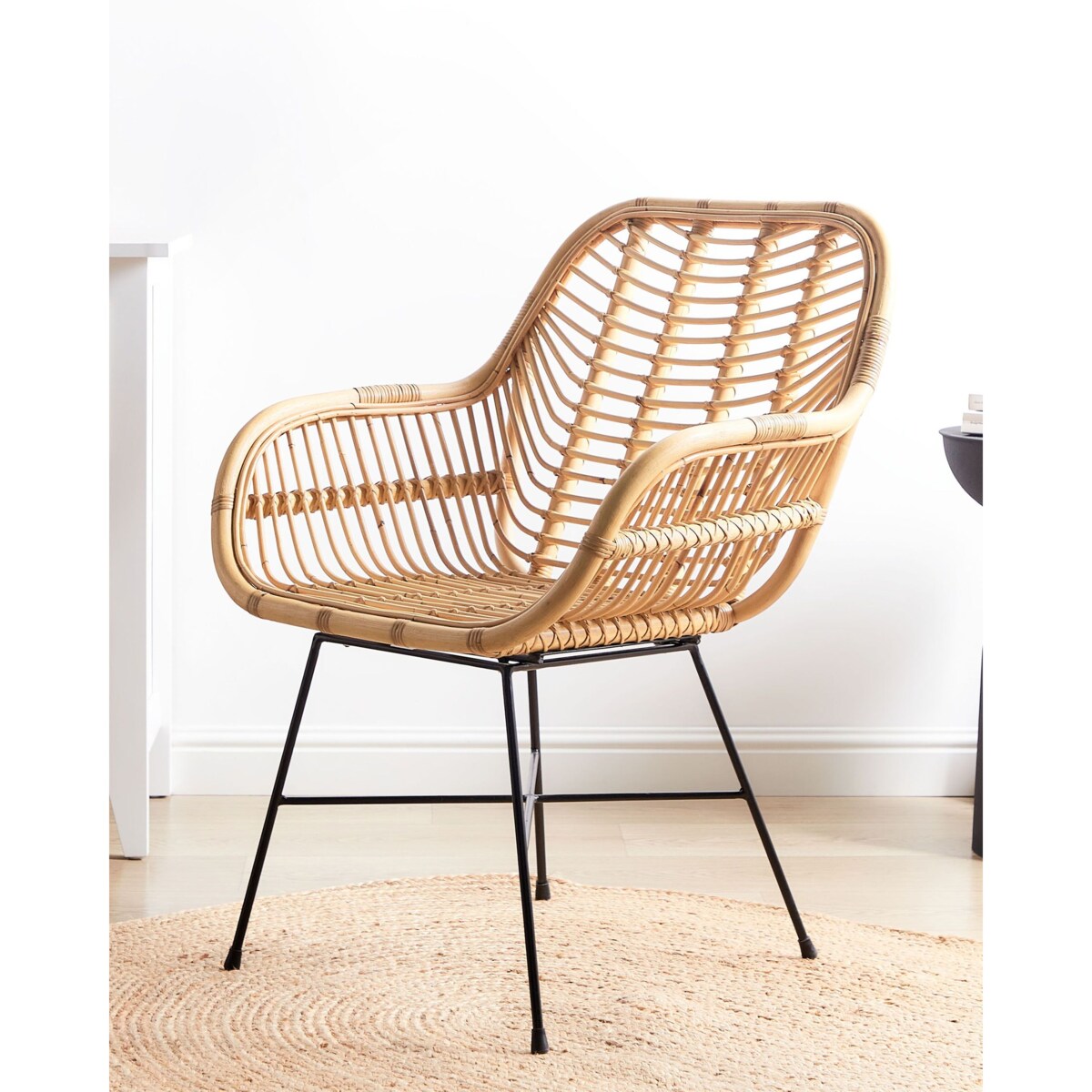 Krzesło do jadalni CANORA Rattan Naturalny