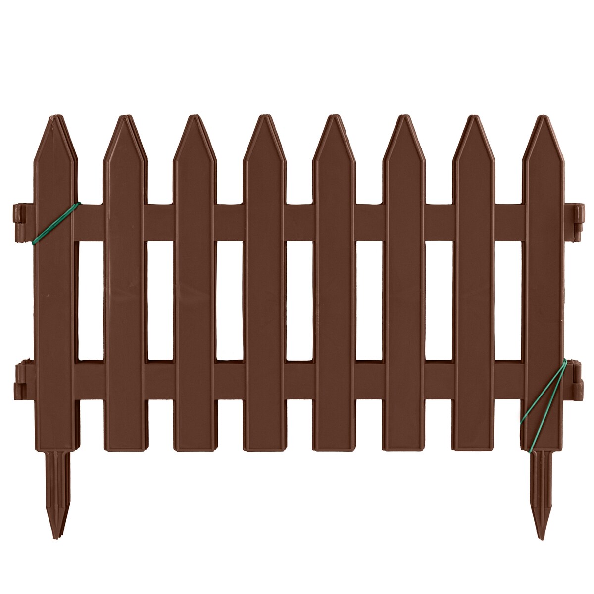 Płotek Ogrodowy 3,22 M Obrzeże Trawnikowe Palisada Brązowy