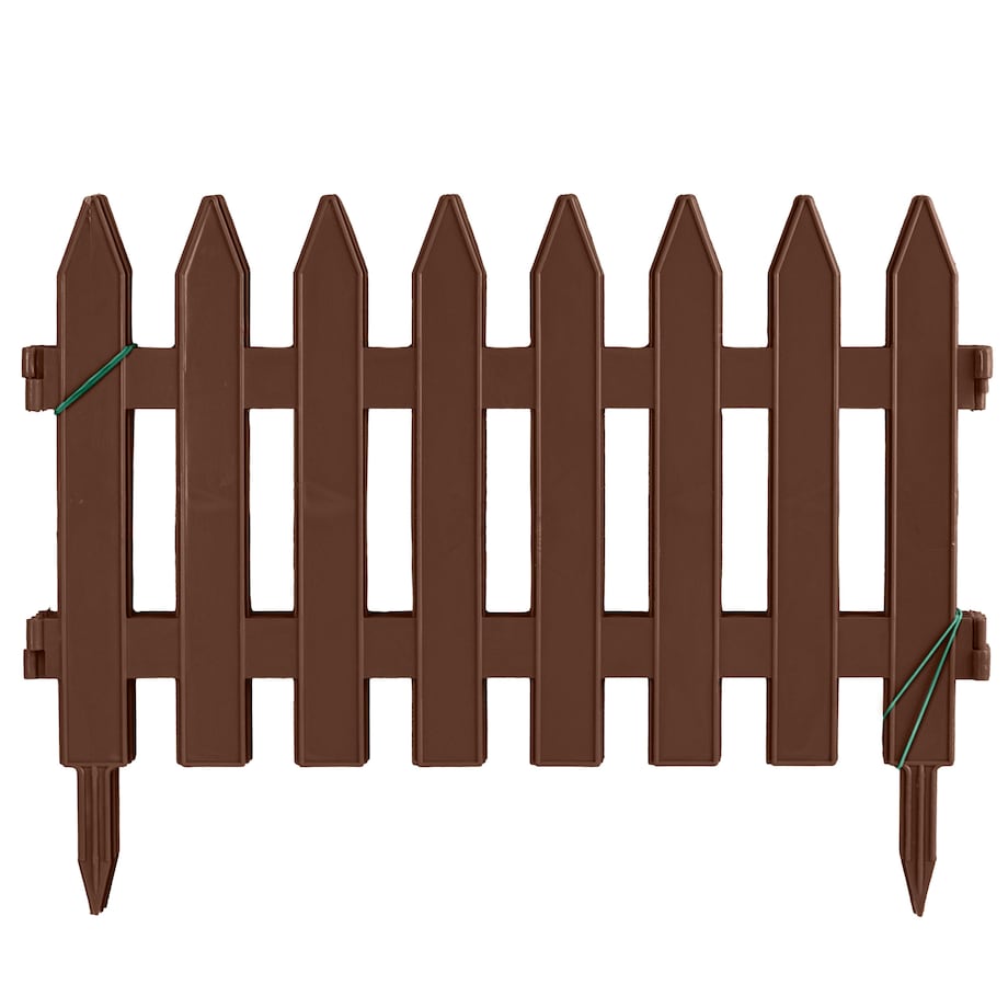 Płotek Ogrodowy 3,22 M Obrzeże Trawnikowe Palisada Brązowy