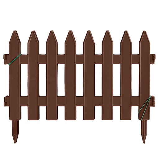 Płotek Ogrodowy 3,22 M Obrzeże Trawnikowe Palisada Brązowy