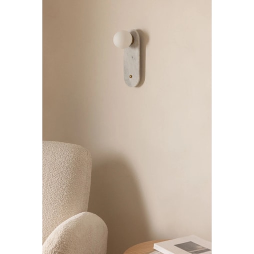 Kinkiet ścienny z marmuru i szkła Salm