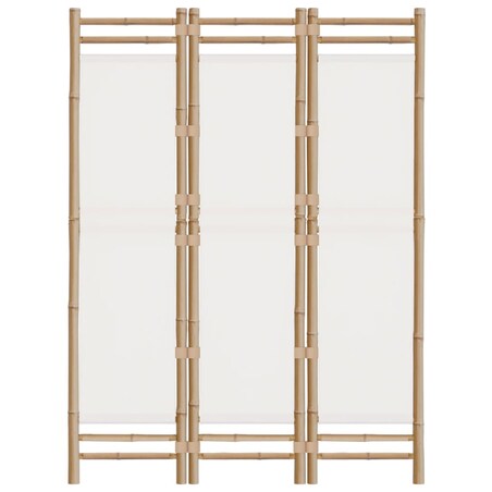 vidaXL Składany parawan 3-panelowy, 120 cm, bambus i płótno