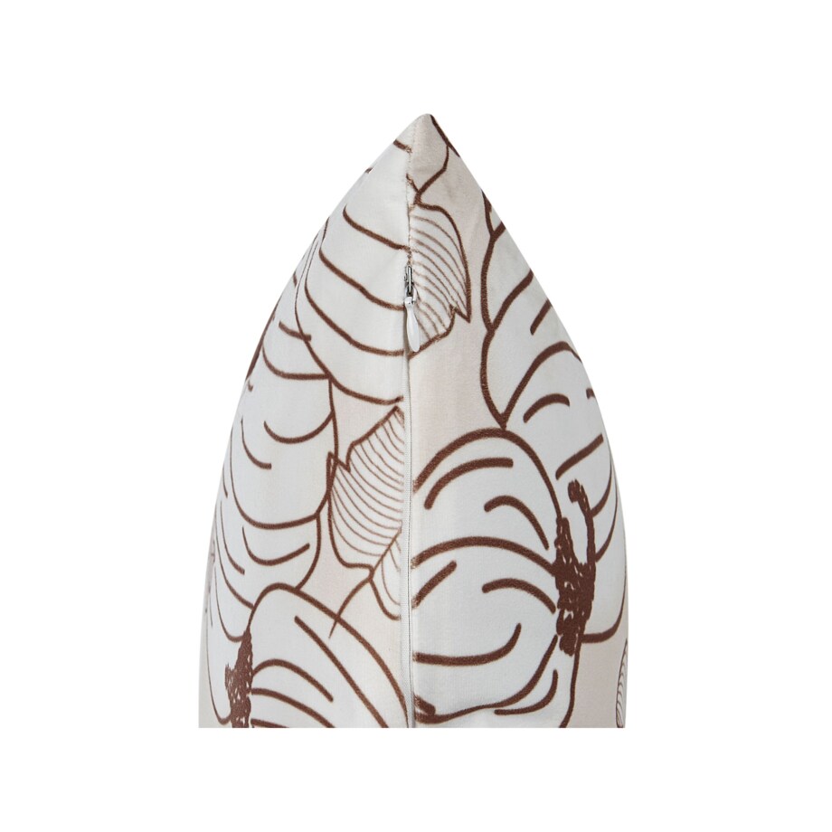 2 welurowe poduszki dekoracyjne w dynie 45 x 45 cm beżowe GOURD