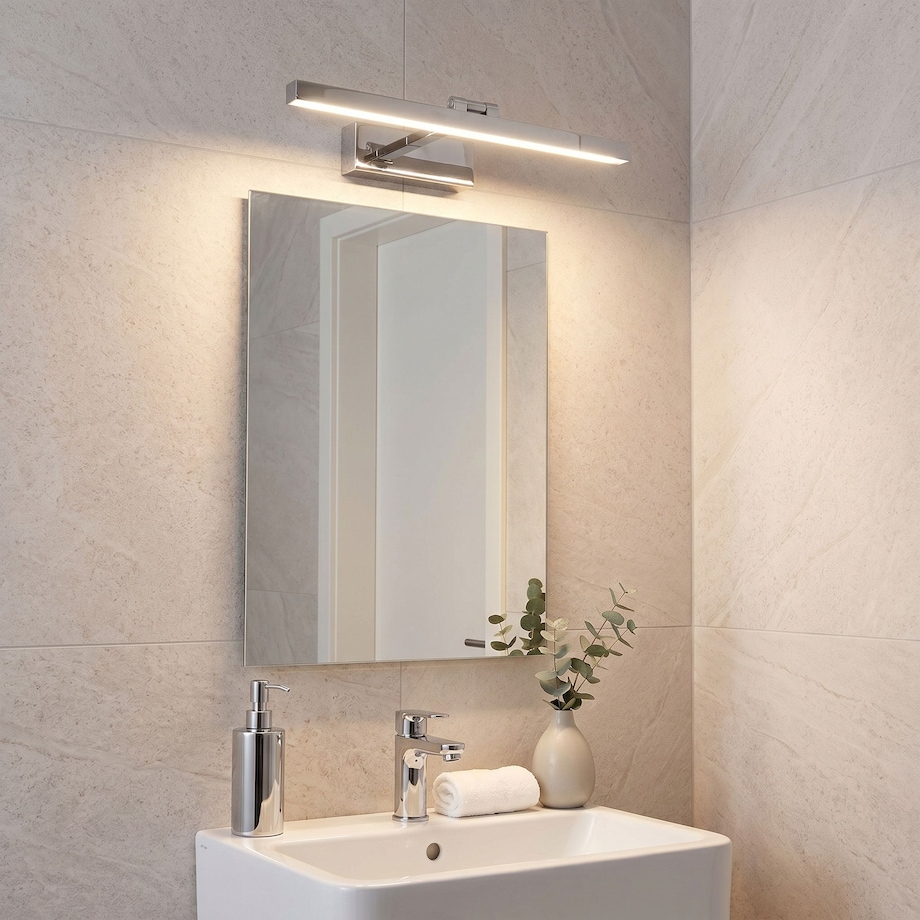 Kinkiet App1858-1W 60Cm Led Chrom, Aluminium, Tworzywo Sztuczne
