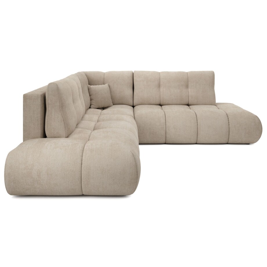 Narożnik pikowany, rozkładany z funkcją spania SOHI, Flow 02 - beżowy