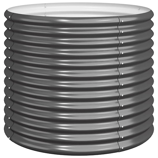 vidaXL Donica ogrodowa, stal ocynkowana, 80x80x68 cm, antracyt