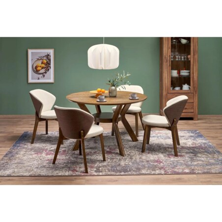 Stół okrągły RUPERT 120x120 orzechowy