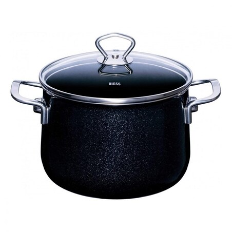 Black Magic Czarny Zestaw 4 Garnków Ceramicznych Z Pokrywkami I Patelnią