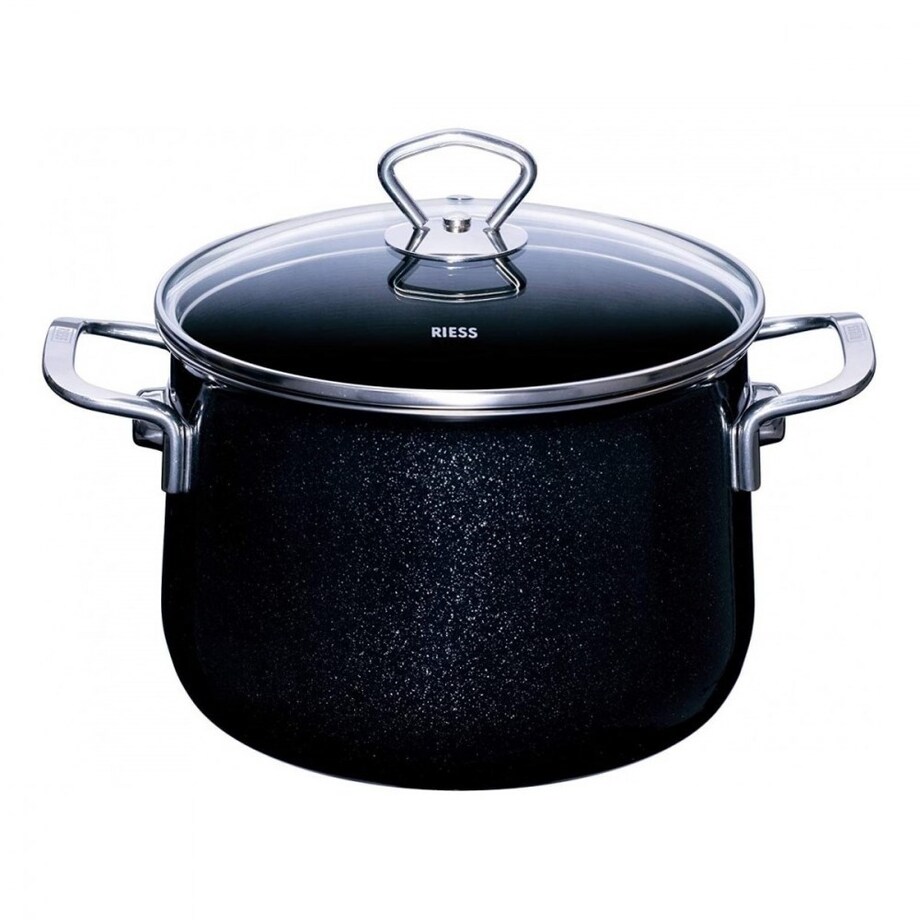 Black Magic Czarny Zestaw 4 Garnków Ceramicznych Z Pokrywkami I Patelnią