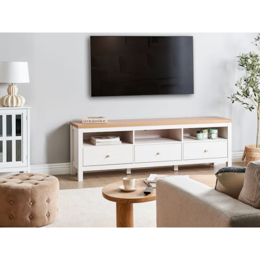 Szafka RTV INVERELL Drewno Biały