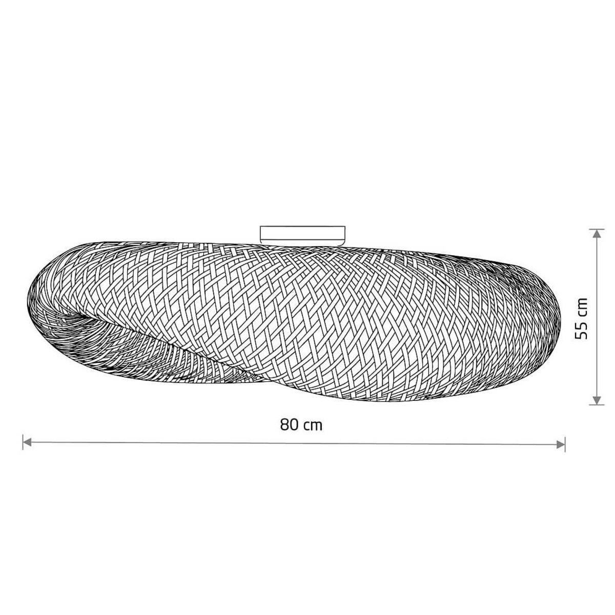 Drewniany plafon Havana 11172 Nowodvorski japandi koszyk siatka bambusowy biały