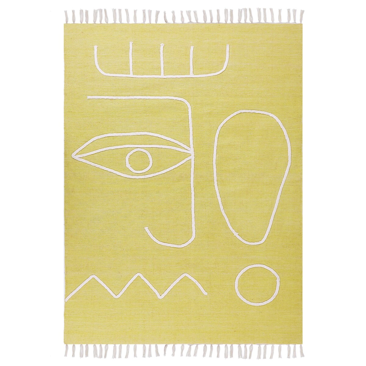 Dywan 140 x 200 cm żółty YAVU