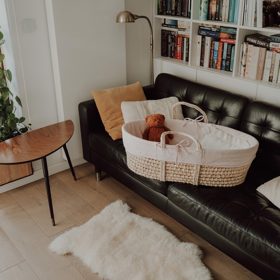 Pokrowiec na kosz Mojżesza - Pokrowiec - Różowy