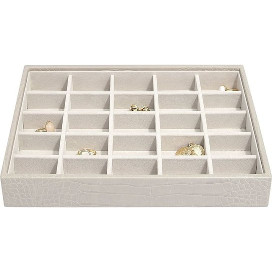 Szkatułka na biżuterię Stackers Croc 25 komorowa classic putty