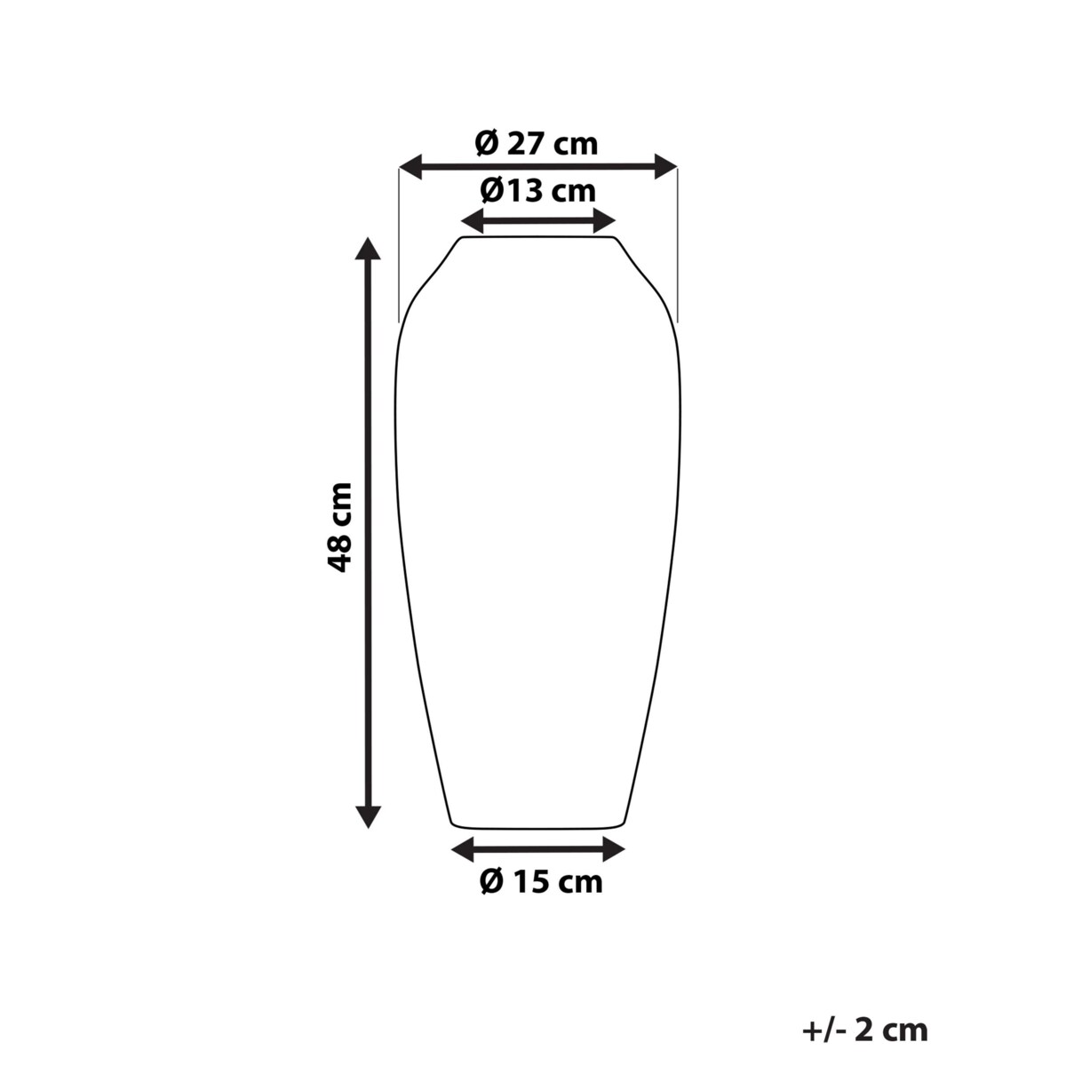 Wazon dekoracyjny z terakoty srebrny LORCA