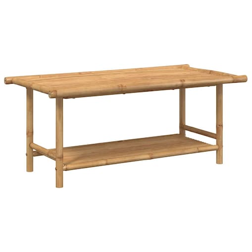 vidaXL Stolik kawowy, 110x55x45 cm, bambusowy
