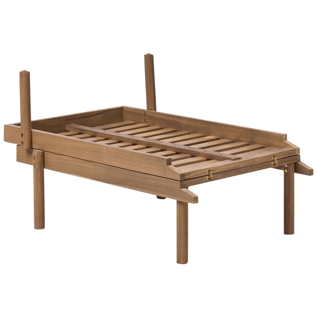 Leżak ogrodowy z poduszką MARCETELLI Drewno akacjowe Biały