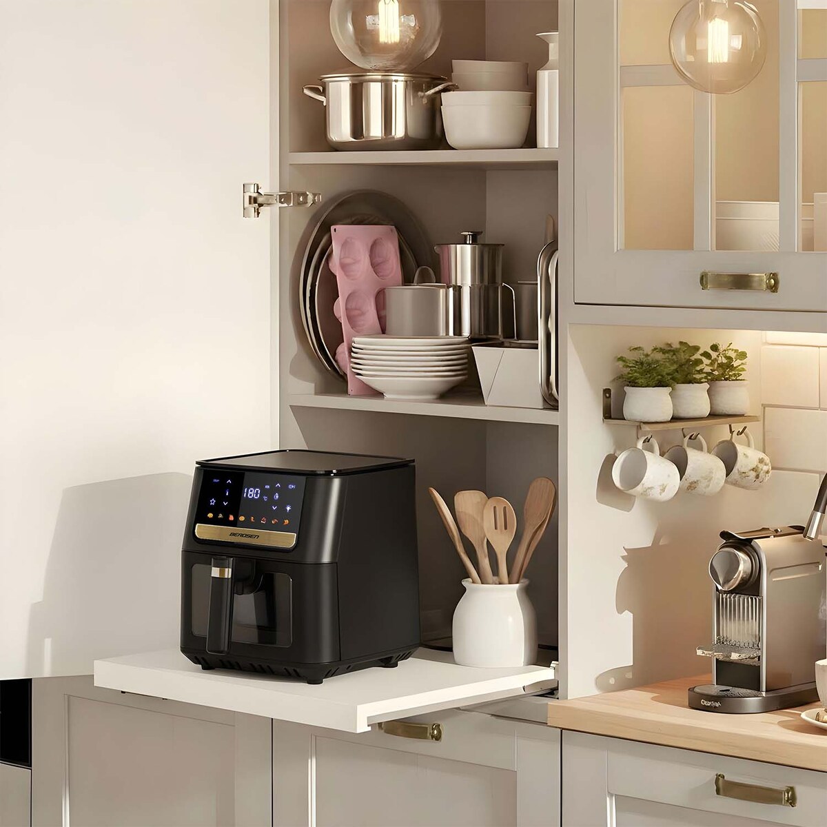 Frytkownica beztłuszczowa Berdsen BD-655 6,5L Air Fryer 1700W + papier do pieczenia