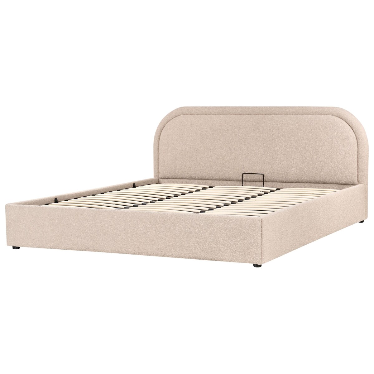Łóżko z pojemnikiem Boucle QUILLIEN 180 x 200 cm Beżowy