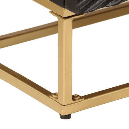 vidaXL Komoda, czarna, 55x30x76 cm, lite drewno mango i żelazo