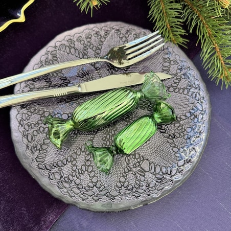 VILLA ITALIA Bombka szklana CUKIEREK green 12 cm