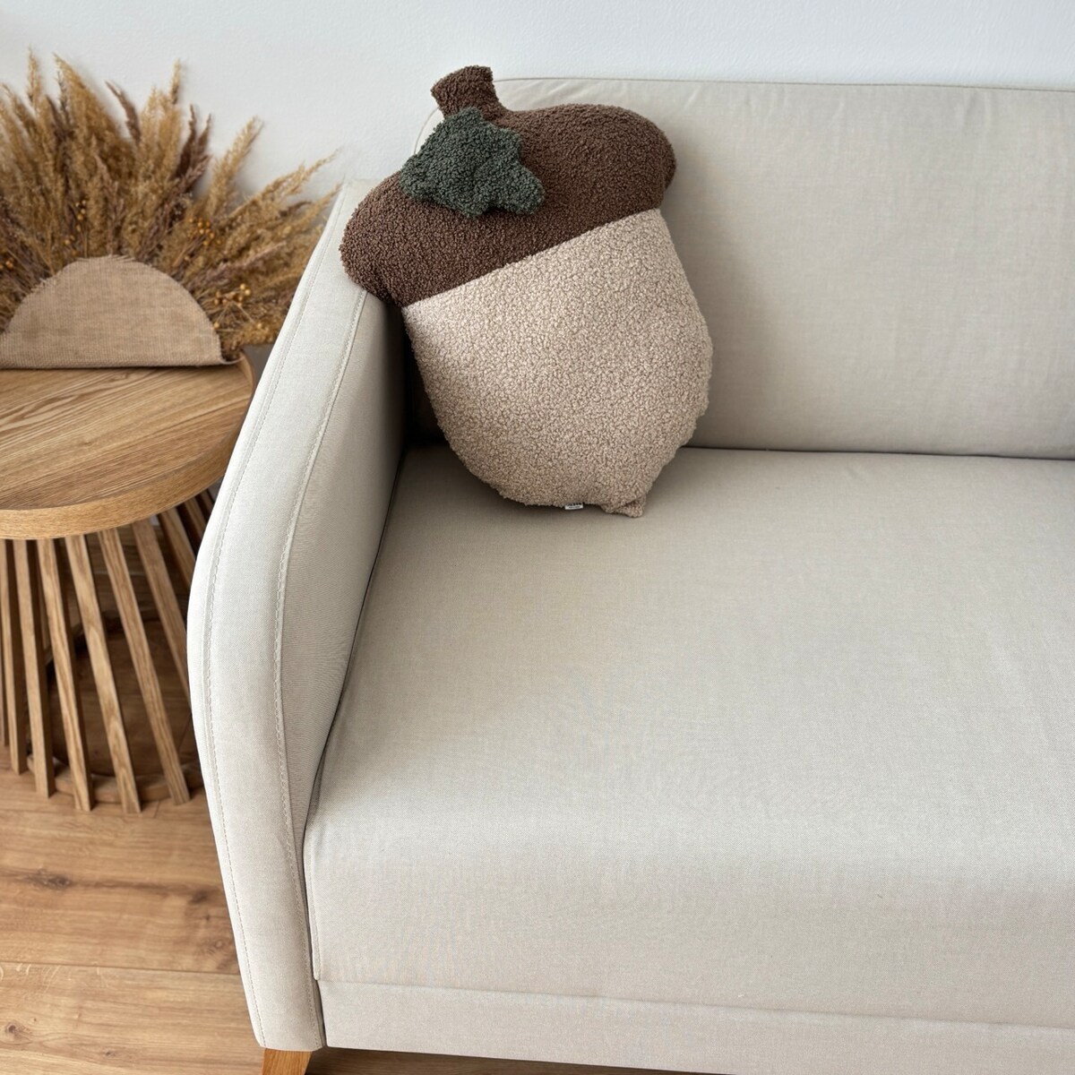 Poduszka jesienna Żołądź boucle