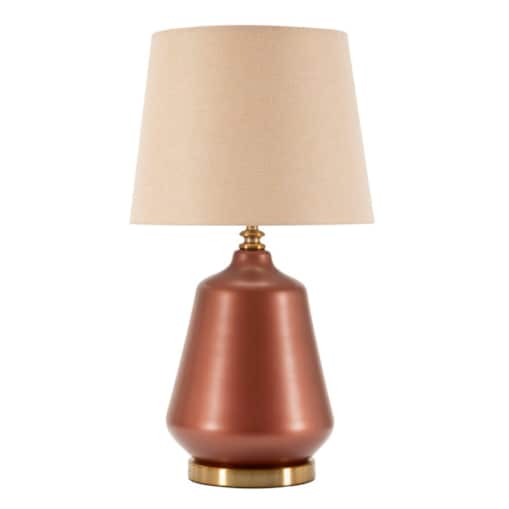 Lampa stołowa Rosenthal - C, kolor brązowy i złoty, szkło i żelazo, 35,5 x 35,5 x 65 cm, 1 x E27, styl glamour, do salonu i sypialni, Mauro Ferretti