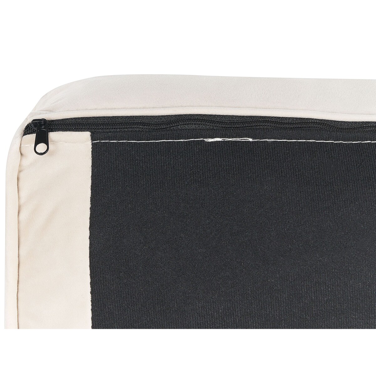 Szezlong welurowy lewostronny beżowy MIRAMAS