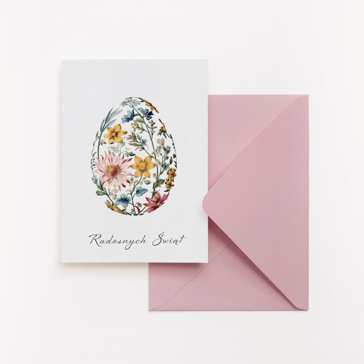 Kartka Wielkanocna Kwiecista Pisanka 2 12x17