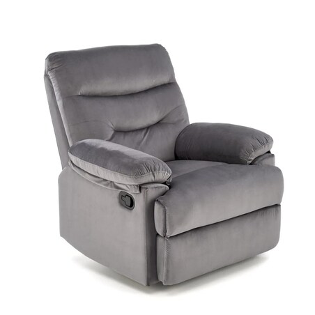 Fotel rozkładany DRAGER VELVET szary