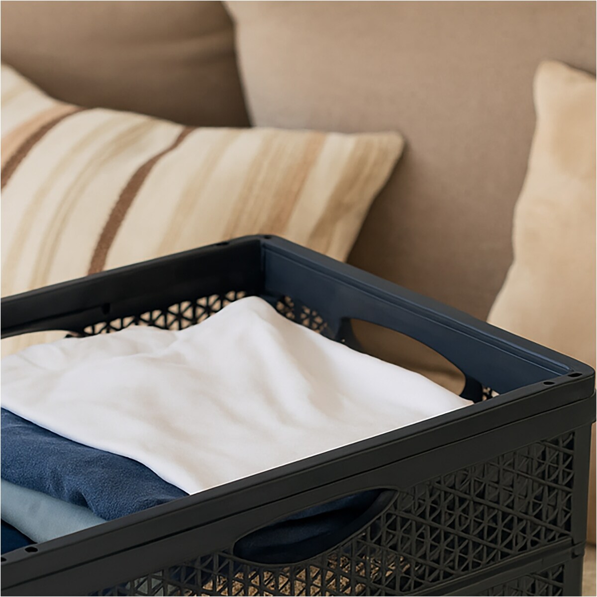 Pojemnik Plastikowy Składany Koszyk Na Zakupy Do Samochodu Skrzynka Na Owoce Warzywa 46,4 X 34 X 22 Cm Klapbox