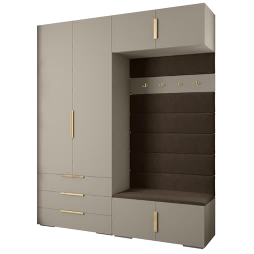 Garderoba do przedpokoju INOVA 1 Z12 kaszmir+złoty+manila04