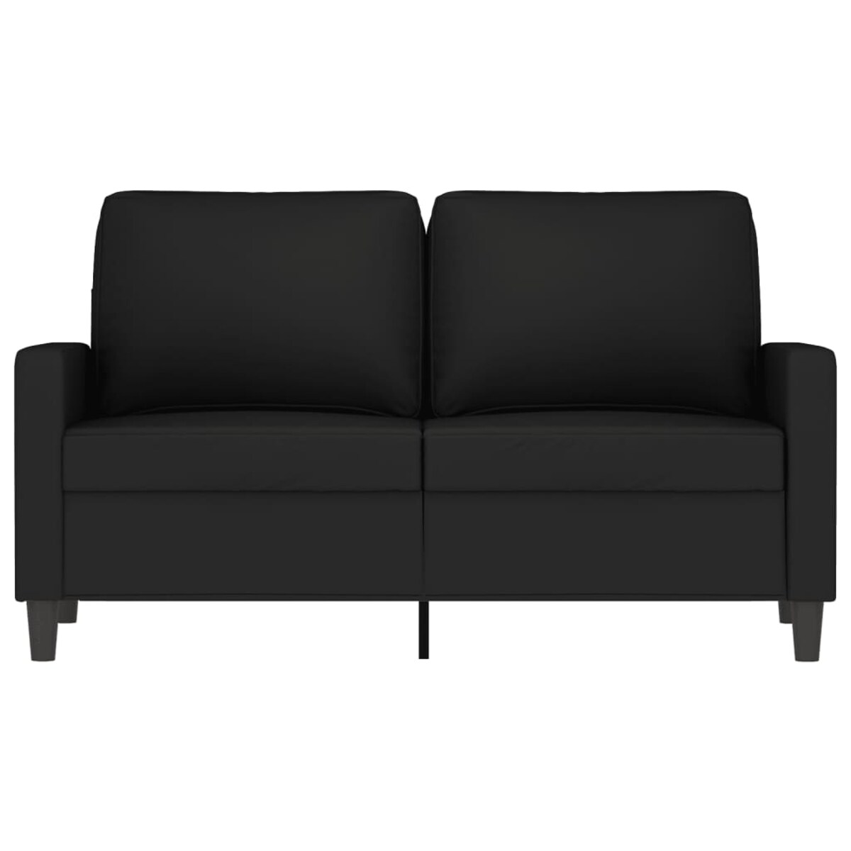vidaXL Sofa 2-osobowa, czarna, 120 cm, tapicerowana aksamitem