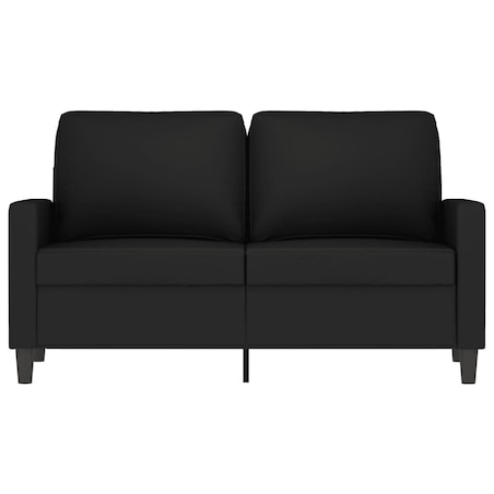 vidaXL Sofa 2-osobowa, czarna, 120 cm, tapicerowana aksamitem