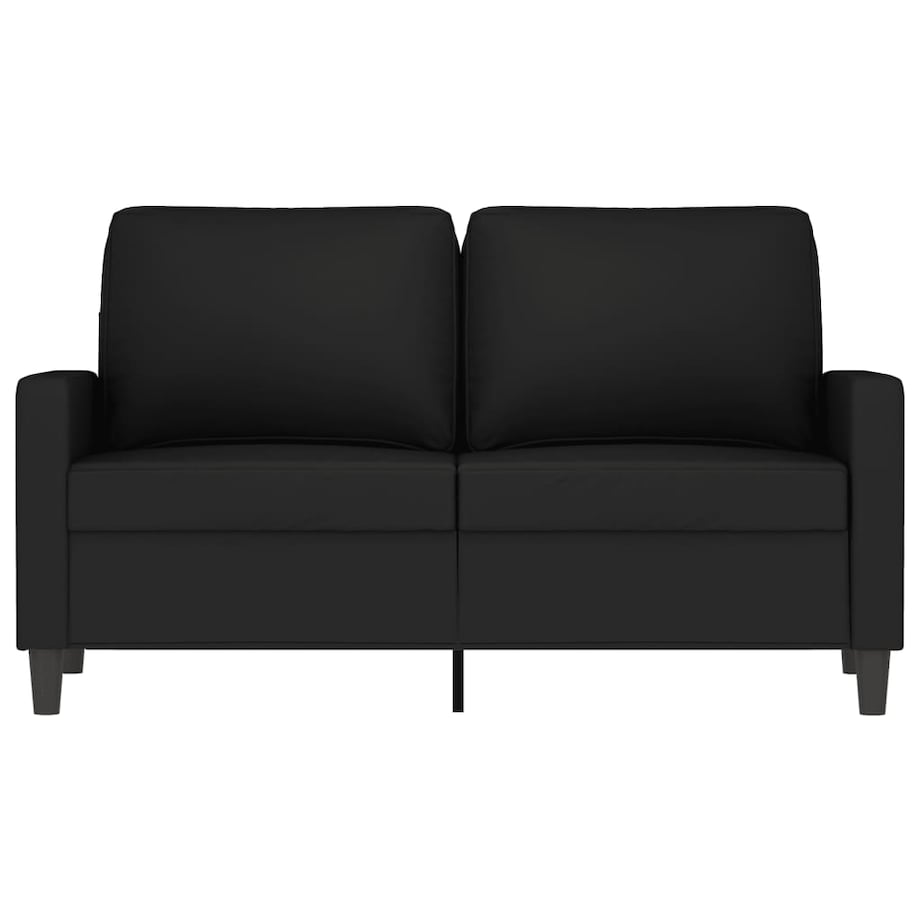 vidaXL Sofa 2-osobowa, czarna, 120 cm, tapicerowana aksamitem