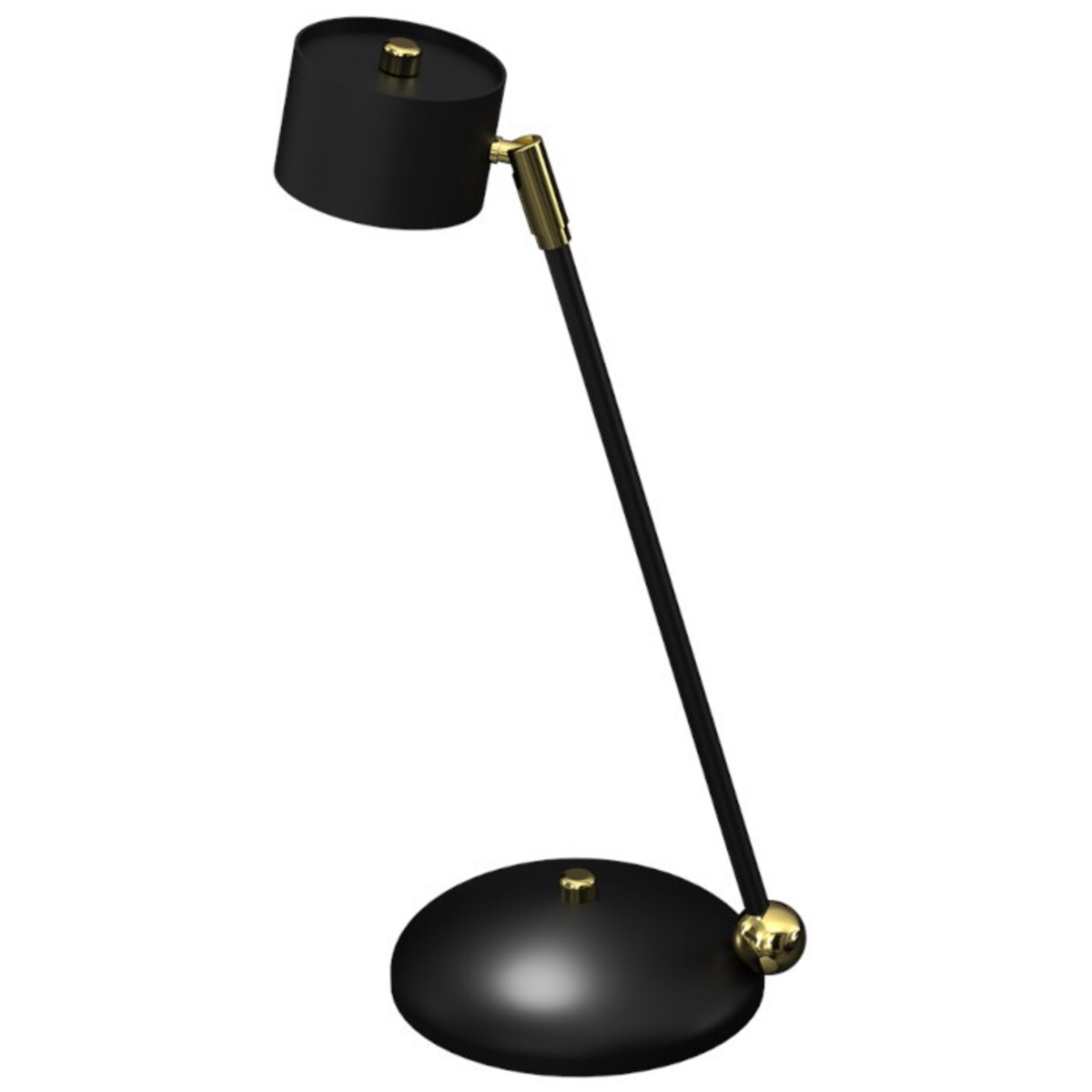 Gabinetowa lampka biurkowa ARENA nowoczesna stojąca czarna złota