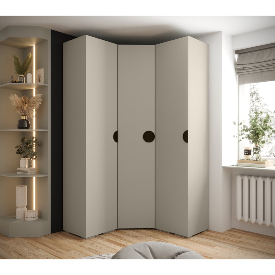 Garderoba wysoka do przedpokoju INOVA 4 Z4 kaszmir+czarny