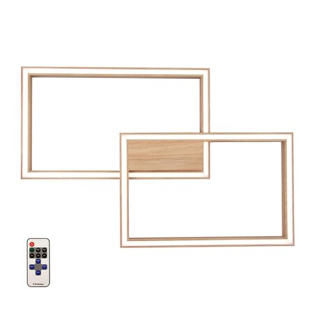 Drewniana Lampa Sufitowa BRITOP Lighting 1xLED 24V 48W Dąb Olejowany FSC, Sterowana Pilotem, Polski Producent, 1 szt.