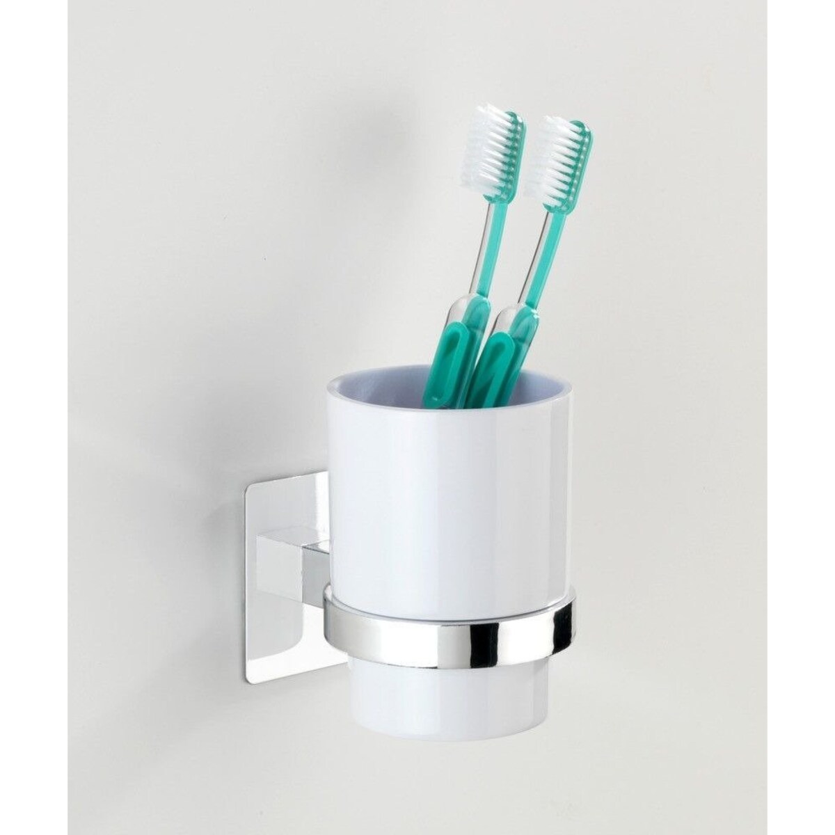 Kubek na szczoteczki do zębów QUADRO z uchwytem Turbo-Loc, WENKO