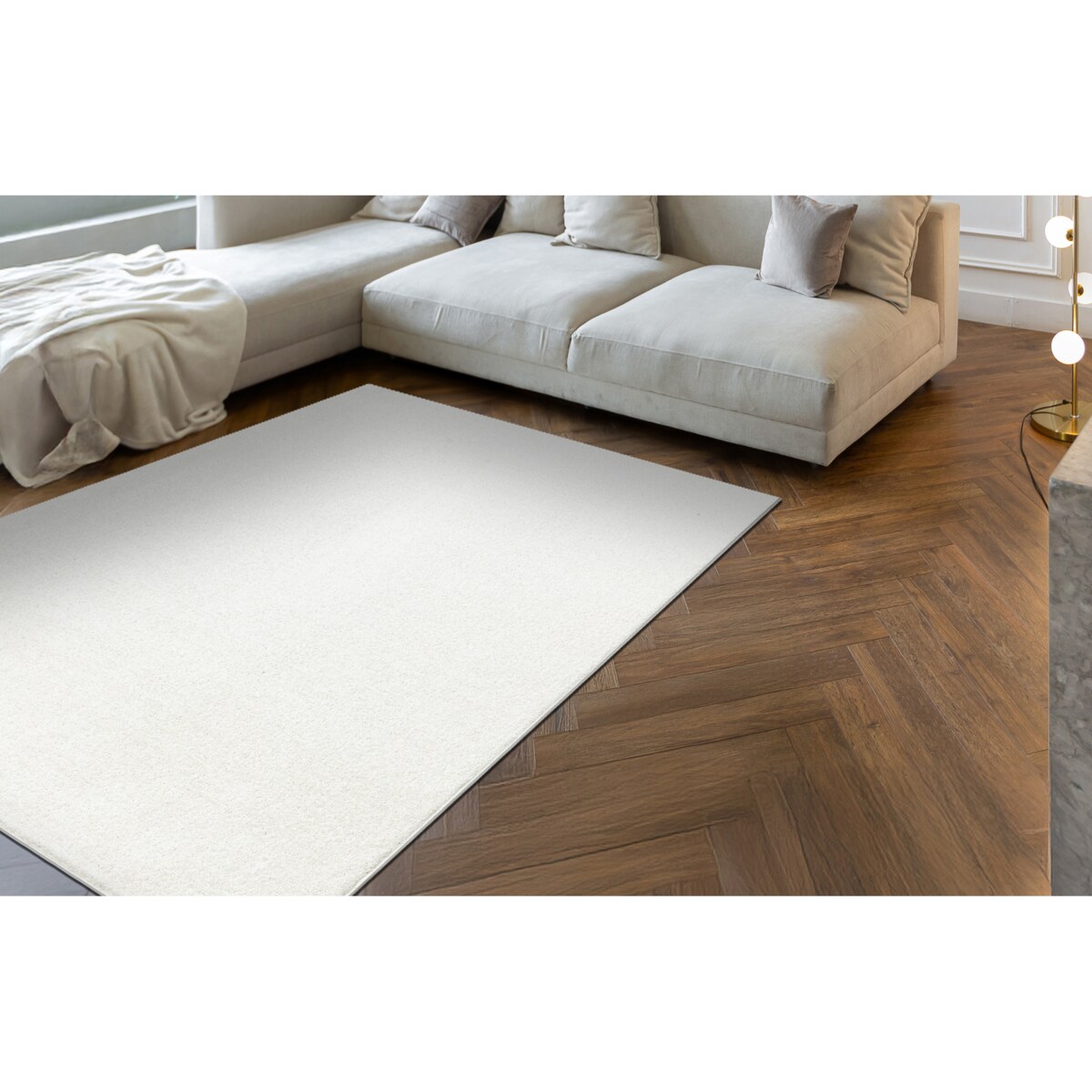 Dywan ETON PLUS krem jednolity, 350x400 cm