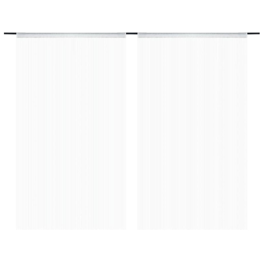 vidaXL Zasłony sznurkowe, 2 sztuki, 100 x 250 cm, białe