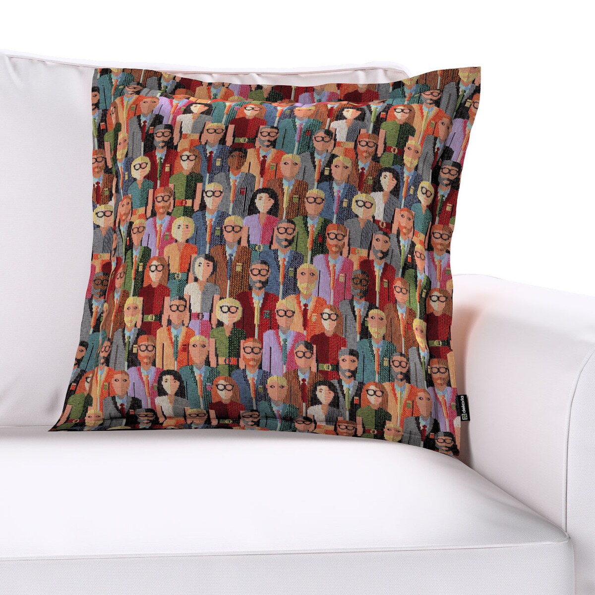 Poszewka Mona na poduszkę 45x45 kolorowe ludzkie postacie